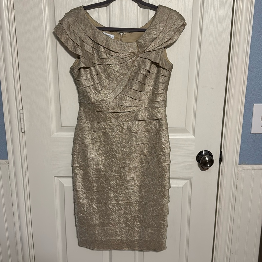 London Times Shimmer Shutter Dress